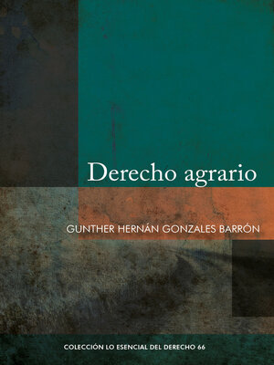 cover image of Derecho agrario